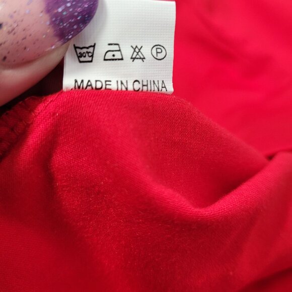 Woffccrd Women Mom Life Leopard & Striped Long Sleeve Red Shirt Small New - Picture 7 of 9